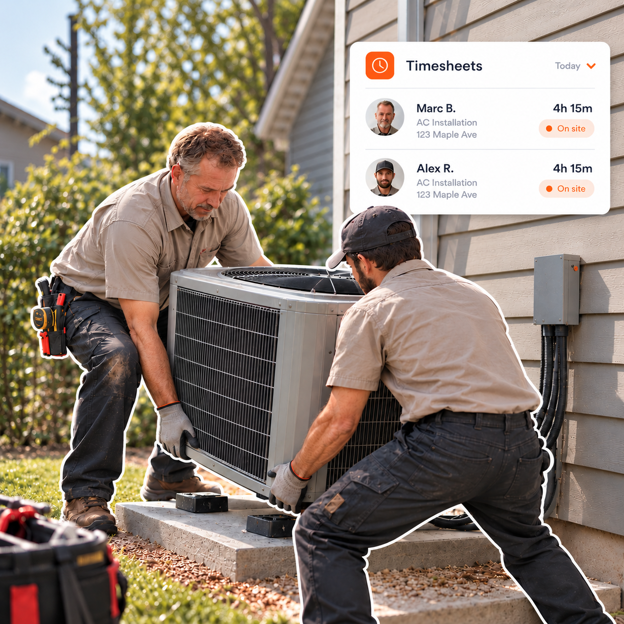 Installation HVAC avec suivi des interventions