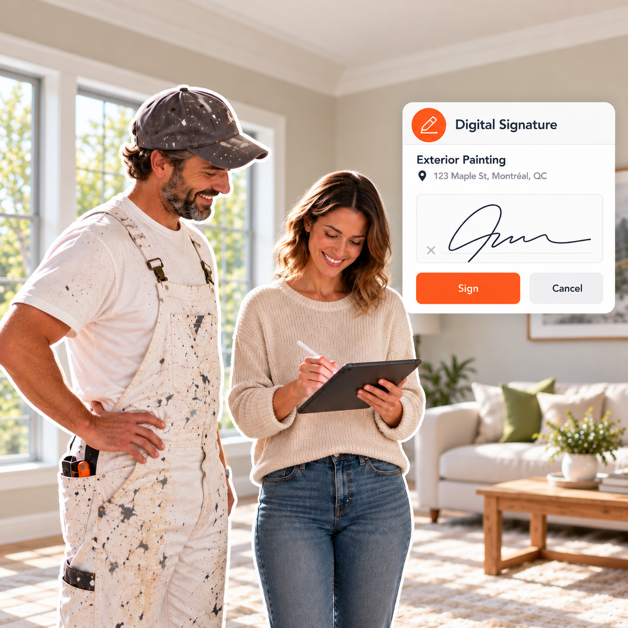 Signature numérique pour peinture résidentielle-1