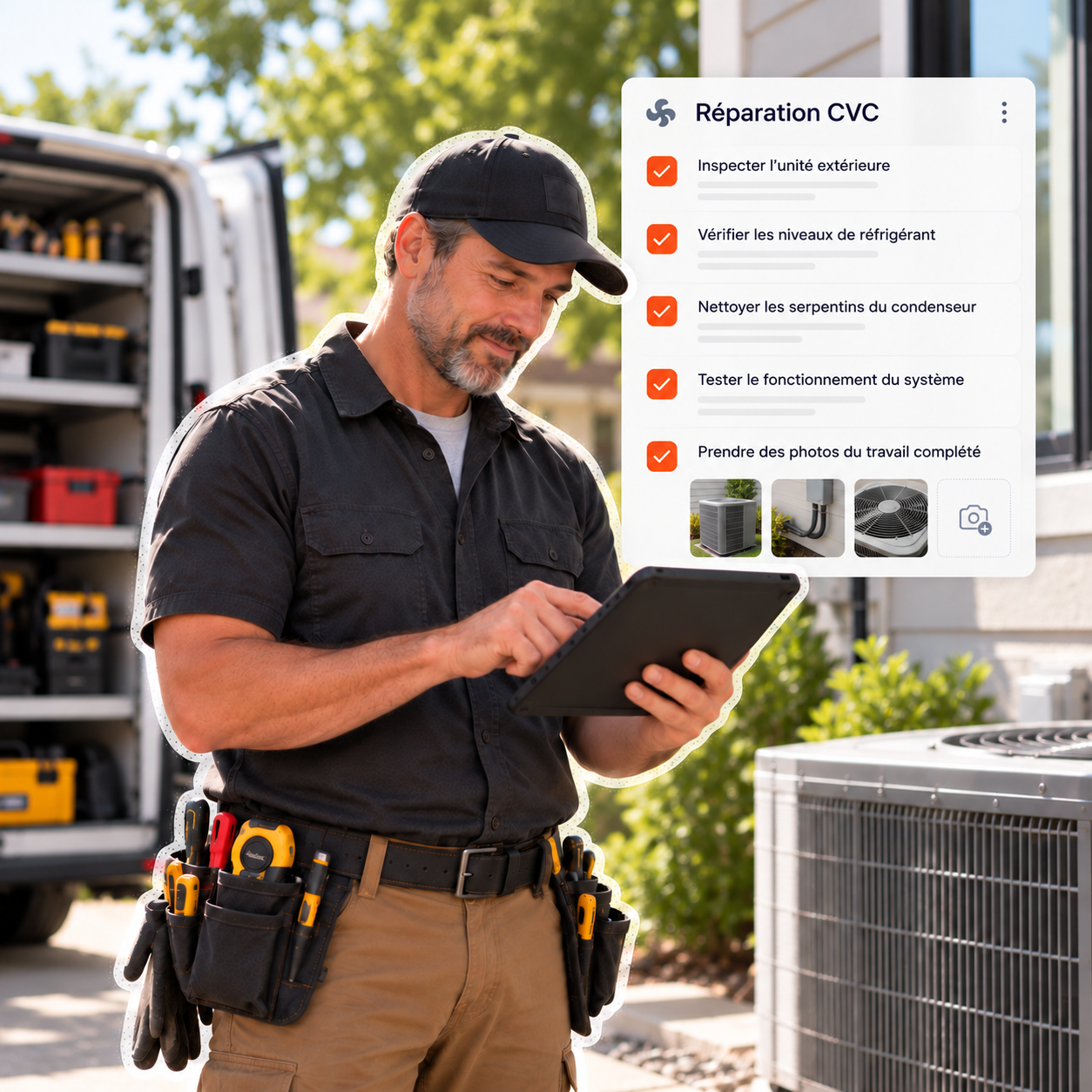 Technicien CVC avec checklist numérique (2)